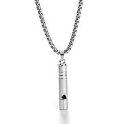 Fashion Punk Trending Hip Hop Vintage Whistle Handmade Crystal Cuban Iced Out Bling Sparkle American Diamond Pendant Cubic Zirconia Necklace with Chain Gift Jewelry for Men and Women