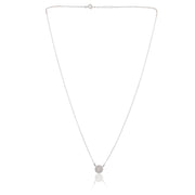 Pravi Jewels Pure 925 sterling silver necklace for girls, With cubic zirconia round pendant, Suitable for all occasions