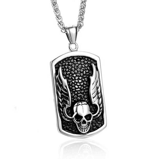 Fashion Punk Trending Hip Hop Gothic Skull Handmade Crystal Cuban Iced Out Bling Sparkle American Diamond Pendant Cubic Zirconia Necklace with Chain Gift Jewelry for Men and Women
