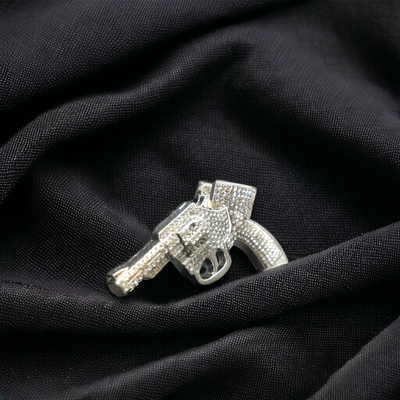 PISTOL ICED OUT BLING PENDANT FOR MEN