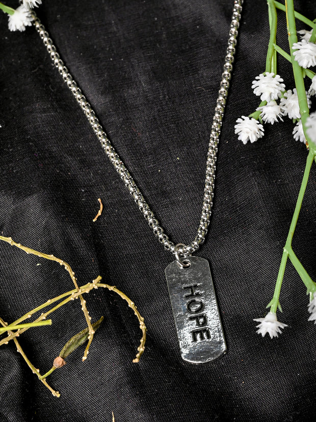 HIPHOP HOPE NAME PENDANT NECKLACE WITH CHAIN FOR MEN & WOMEN