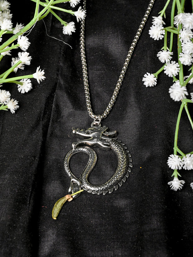 HIPHOP CHINESE DRAGON PENDANT NECKLACE WITH CHAIN FOR ME & WOMEN