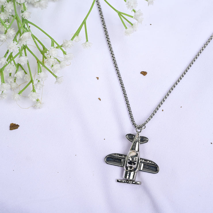 HIPHOP BIG AEROPLANE  PENDANT NECKLACE WITH CHAIN FOR MEN & WOMEN