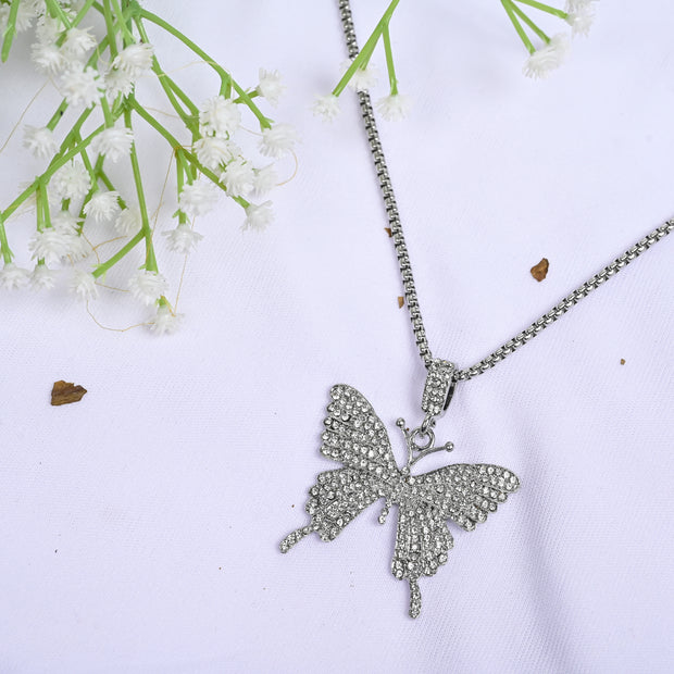 HIPHOP BEAUTIFULL BUTTERFLY ICED OUT BLING PENDANT FOR MEN & WOMEN