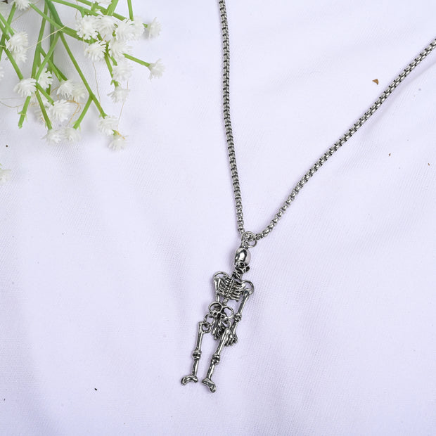 HIPHOP SKELETON PENDANT NECKLACE WITH CHAIN FOR MEN & WOMEN