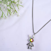 HIPHOP COLORFULL FACE BUNNY PENDANT NECKLACE WITH CHAIN FOR MEN & WOMEN