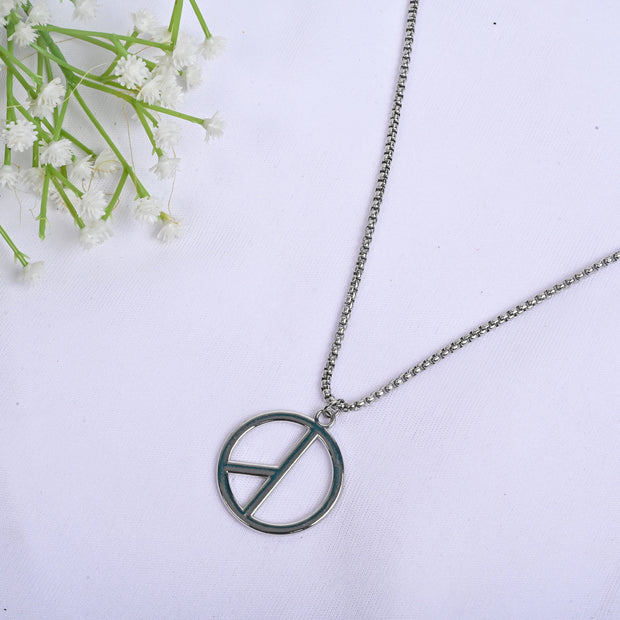 HIPHOP CIRCLE WORLD PEACE SIGN PENDANT NECKLACE FOR MEN & WOMEN