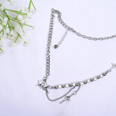 Elegant Star and Pearl Necklace for Women