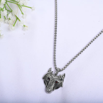 RED EYE WOLF PENDANT FOR MEN