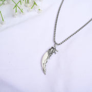 HIPHOP WOLF TOOTH AND HEAD PENDANT NECKLACE FOR MEN & WOMEN