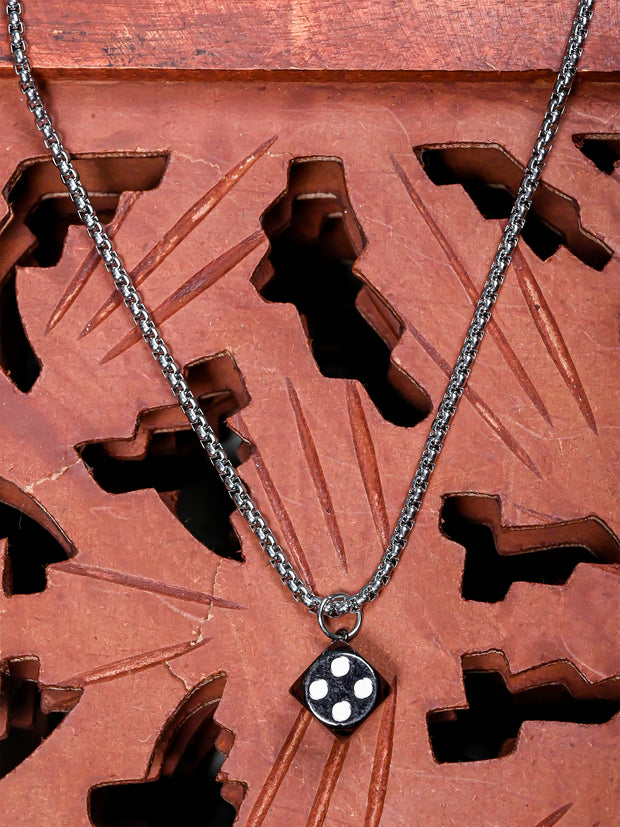 HIPHOP LUDO DICE PENDANT NECKLACE WITH CHAIN FOR MEN & WOMEN