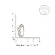 Pravi Jewels  CZ Silver Finger Ring - Elegant Band, Pure 92.5 Sterling Silver for Women and Girls - Perfect Gift for Her, Valentines Day, Birthday, Anniversary - Stylish Thumb Ring Design