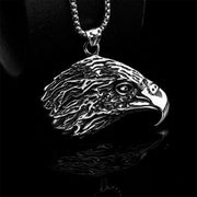 Fashion Punk Trending Hip Hop Vulture Handmade Crystal Cuban Iced Out Bling Sparkle American Diamond Pendant Cubic Zirconia Necklace with Chain Gift Jewelry for Men and Women