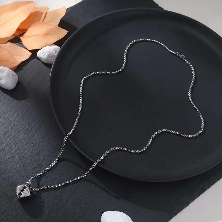 HipHop Poker Dice Cube Pendant Necklace with Chain for Men & Women