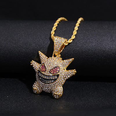 Pokemon Gengar Iced Out Bling Pendant for Men