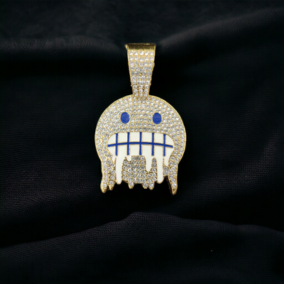 BLUE EYED DRIPPY MOUTH ICED OUT BLING PENDANT FOR MEN