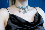 Antrang 925 Silver Choker Necklace With Oxidised Polish