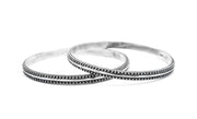 Noor 925 Silver Bangles With Oxidized Polish 0027