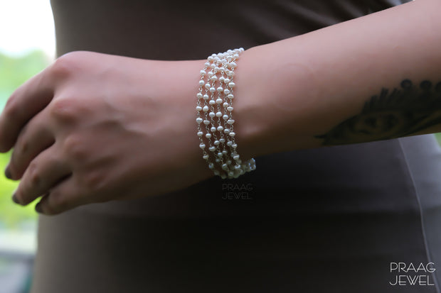 Pearl Bracelet | Silver Bracelet | Silver Pearl Bracelet |  925 Silver Bracelet | Fresh Water Pearl Bracelet